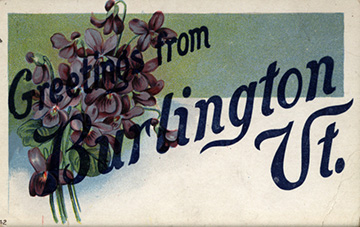A Burlington postcard with flowers