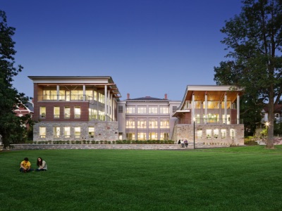 The Roger Perry Welcome Hall at Champlain College in Burlington, Vermont. 