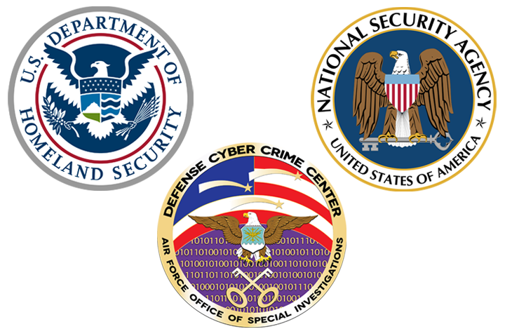 DHS, NSA, and DCCC logos