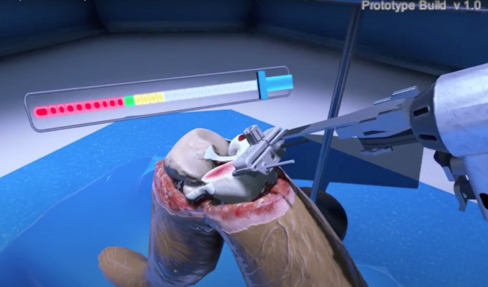 screen shot of medical training through virtual and augmented reality technology