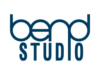 Bend Studio Logo in navy text