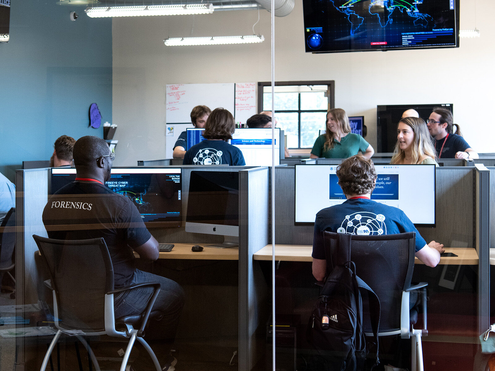 students at various cubicles