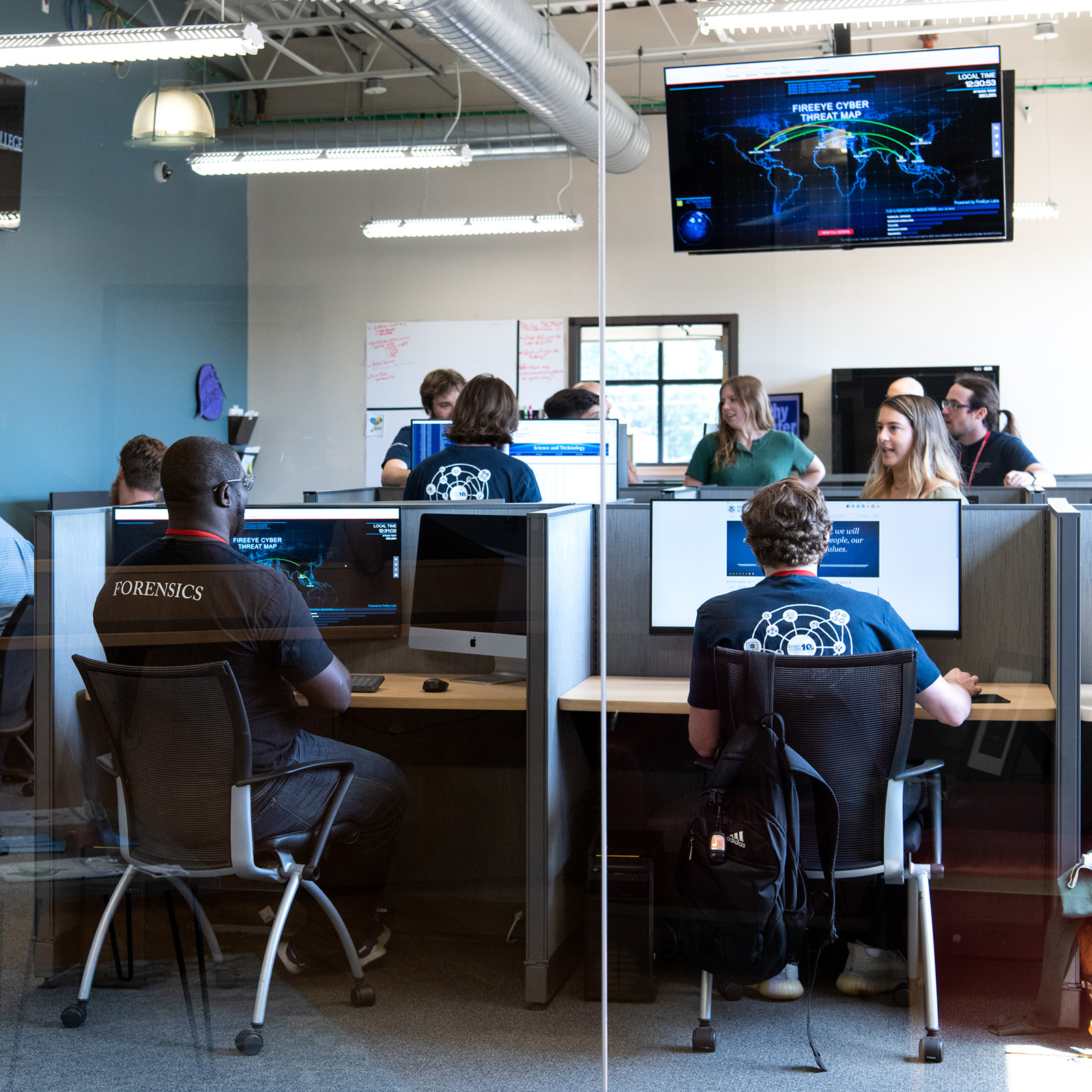 students at various cubicles