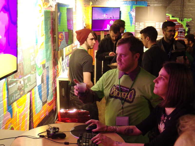 game enthusiasts try new games at the senior game show