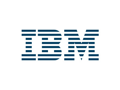 IBM logo in navy