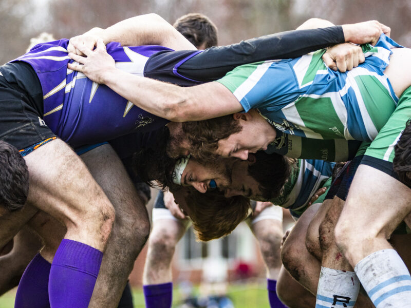 rugby players in a scrum