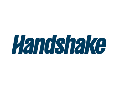Handshake logo in navy