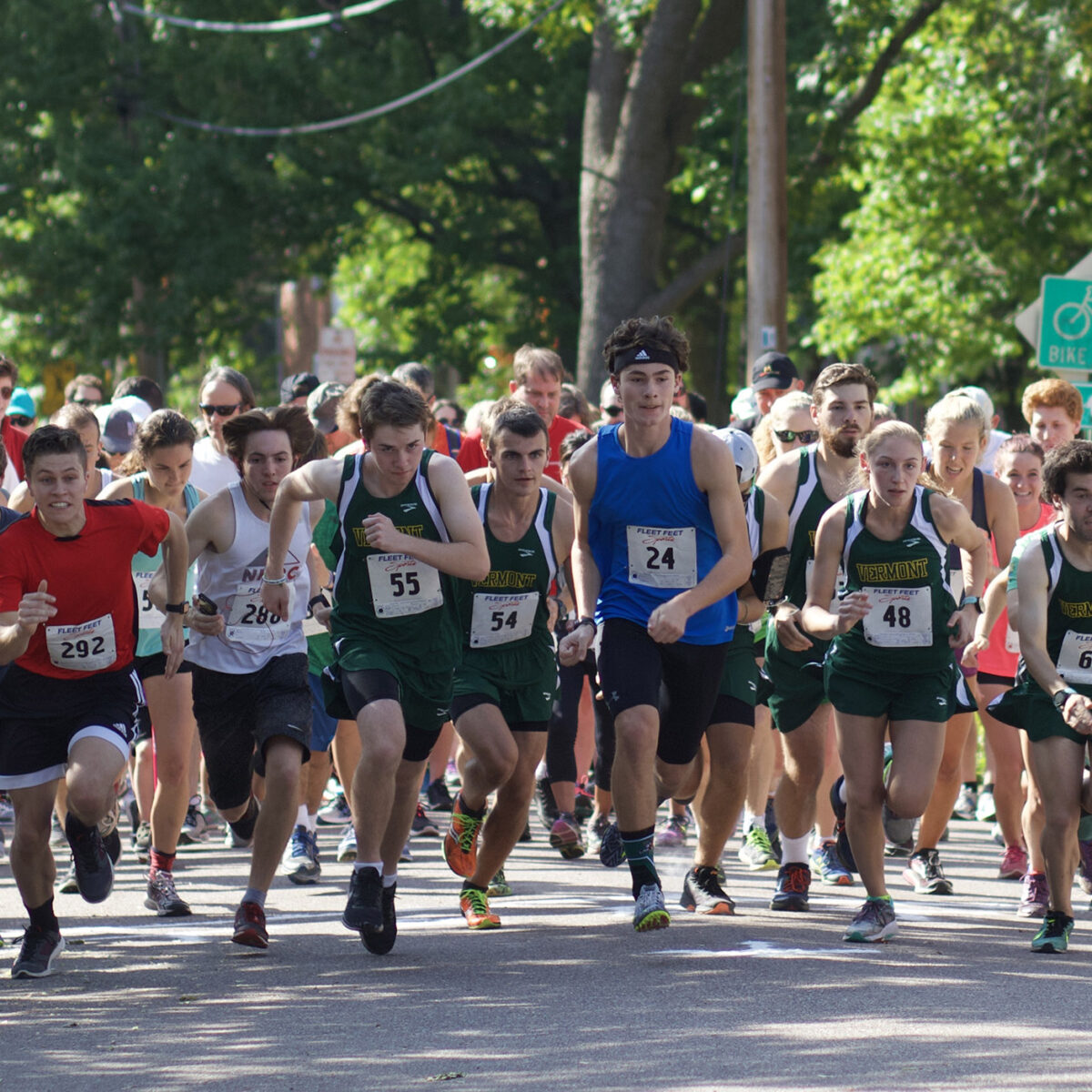runners begin an outdoor race