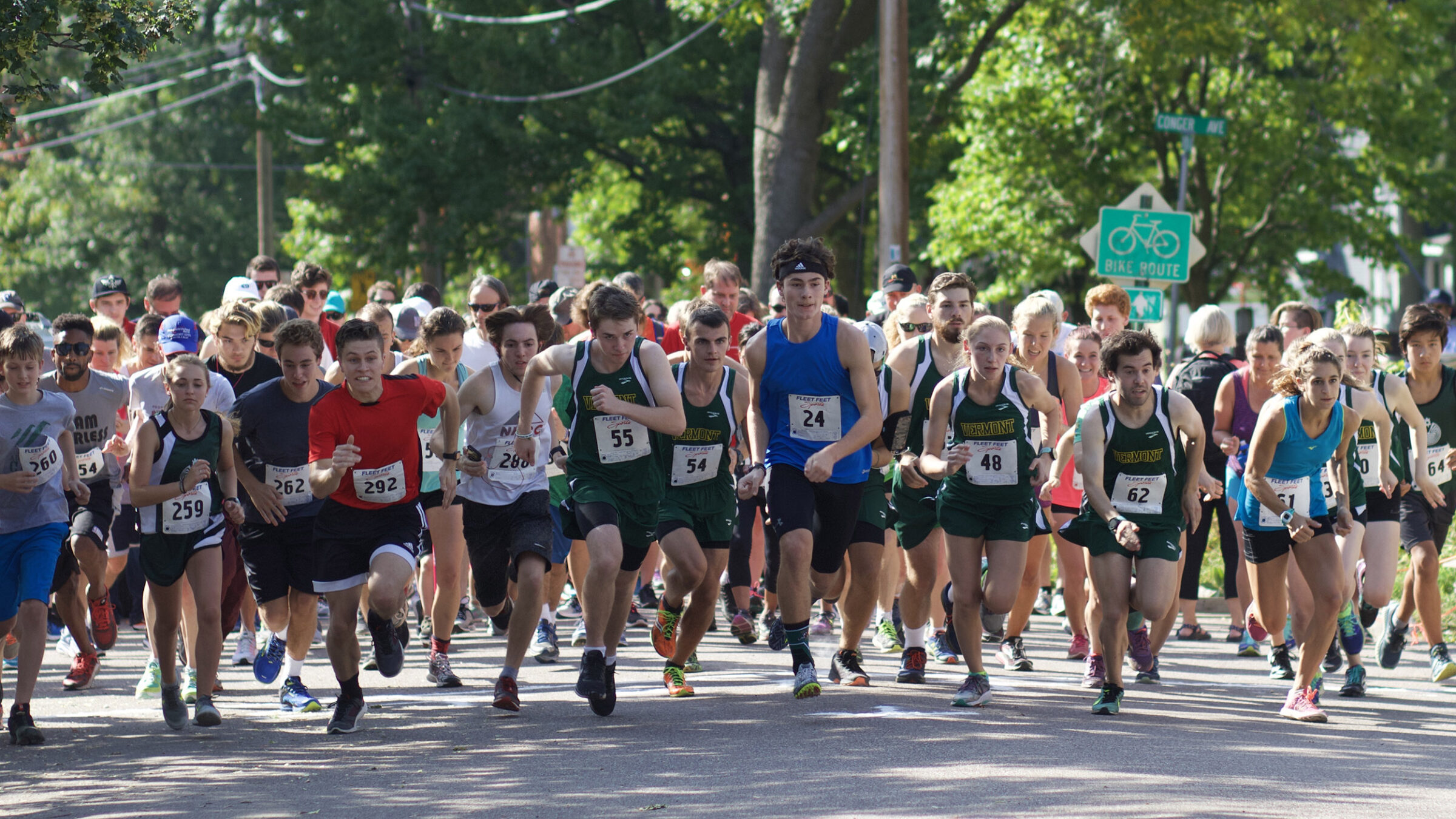 runners begin an outdoor race