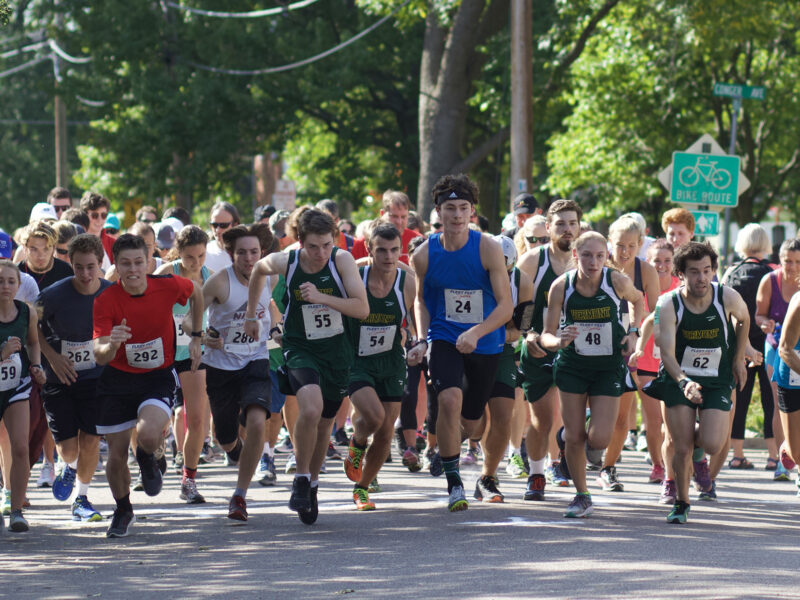 runners begin an outdoor race