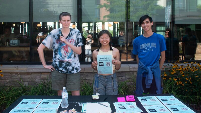 Students of the Asian Student Association outside of IDX