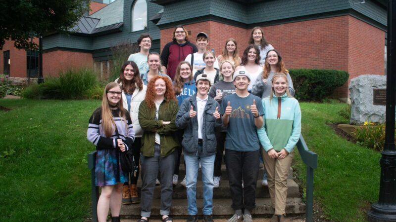 Champlain's 2023 Ecoreps group photo on campus