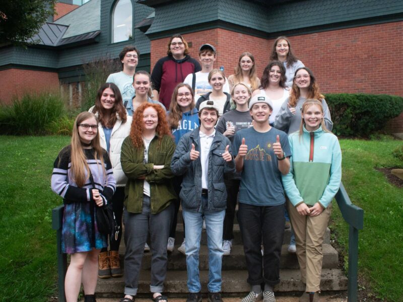 Champlain's 2023 Ecoreps group photo on campus
