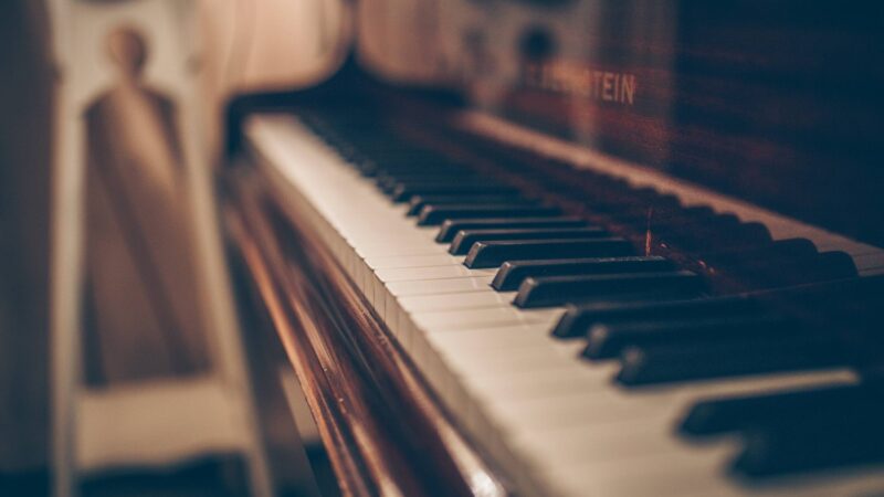 Aesthetic shot of a piano