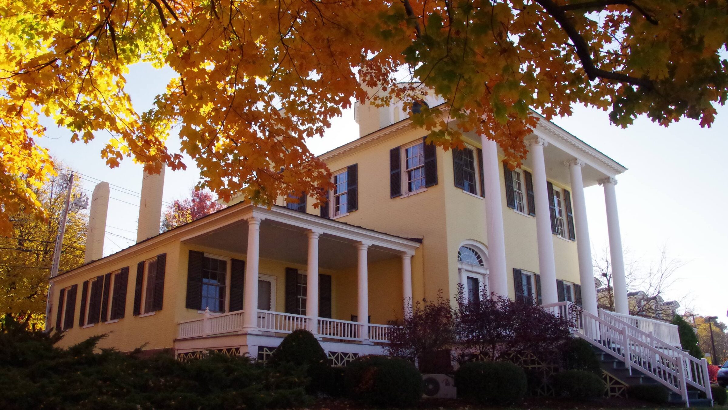 Skiff Hall in the fall