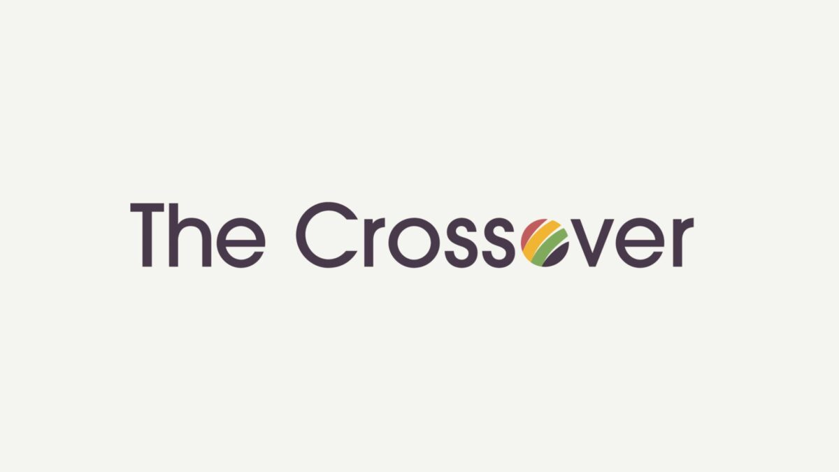 The Crossover Logo with a cream colored background