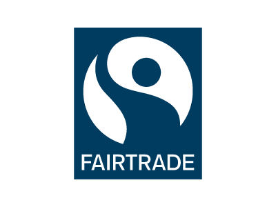 fair trade logo in champlain blue