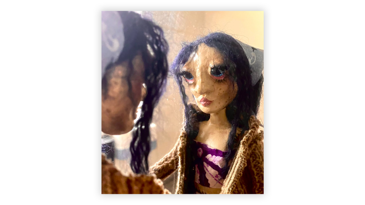 a photo of a doll made by a creative media student
