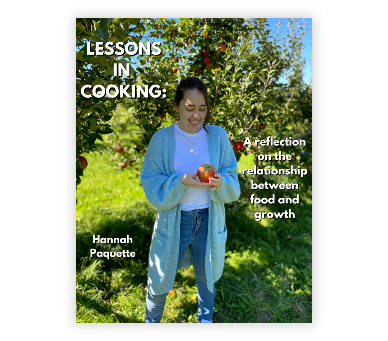 a book cover design from a writing and publishing student's written project