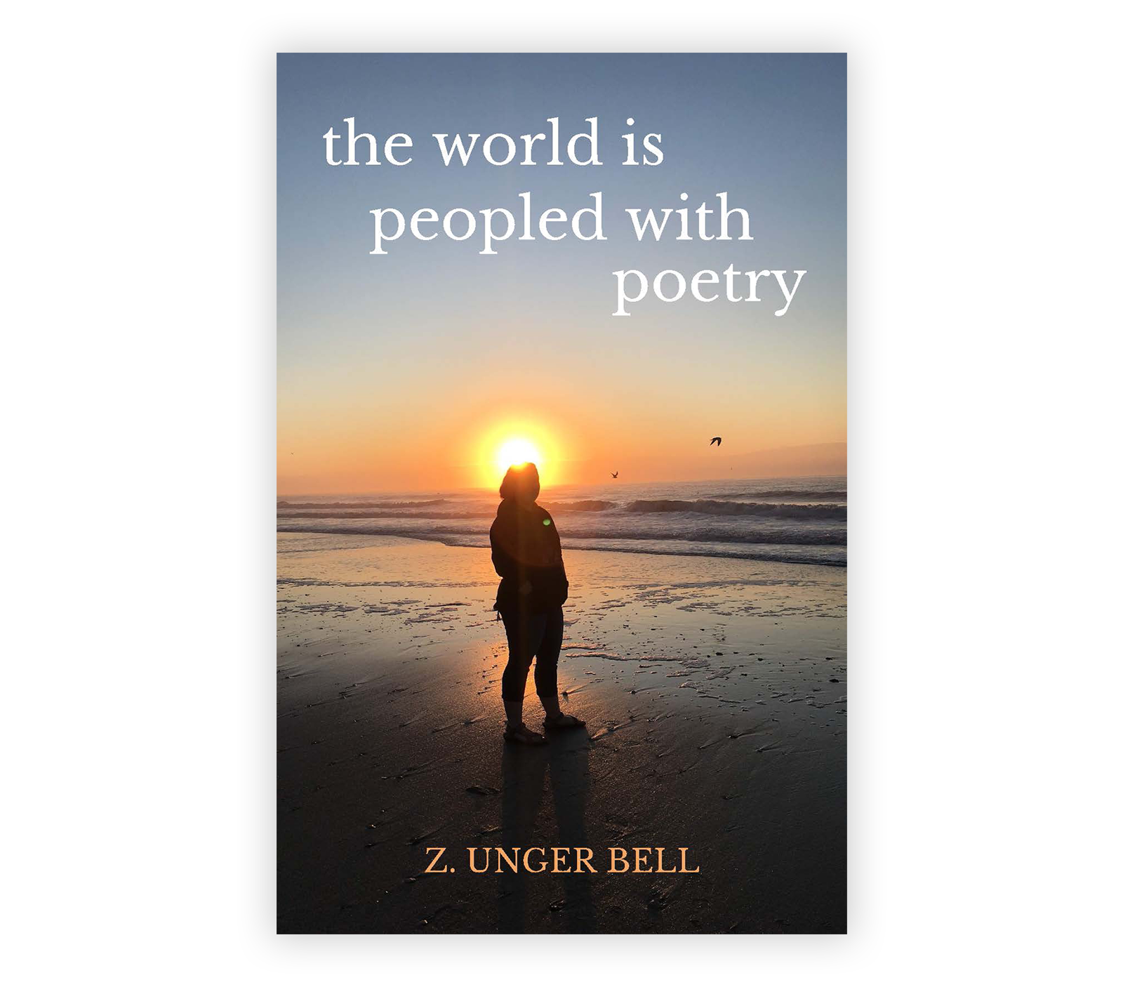 a book cover design from a writing and publishing student's poetry project