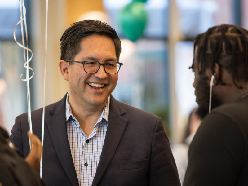 President Hernandez speaks to guests at an event