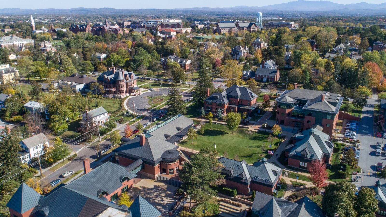 Campus drone shot