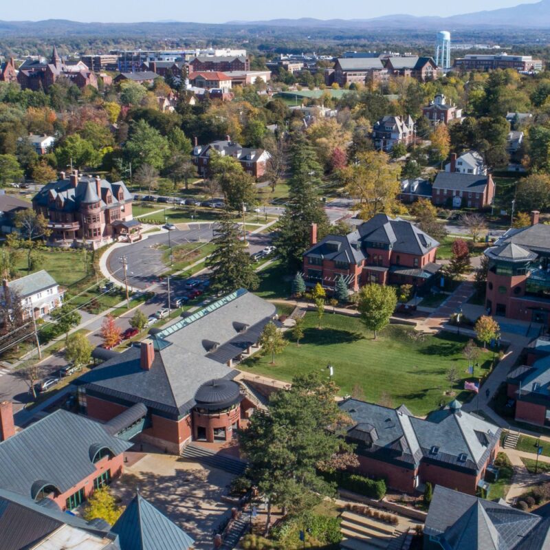 Campus drone shot