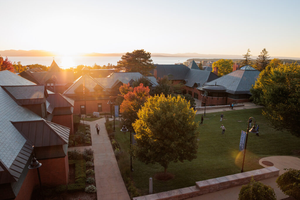 Champlain College campus in the Fall