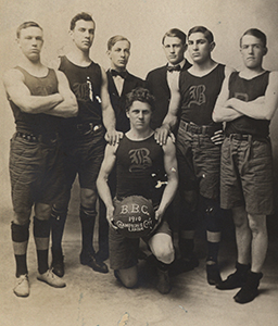 Champlain College basketball team, 1910.