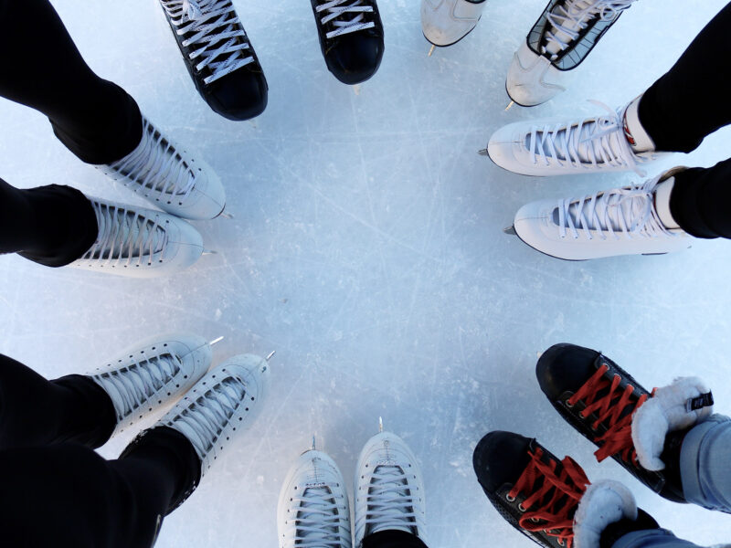 group ice skating