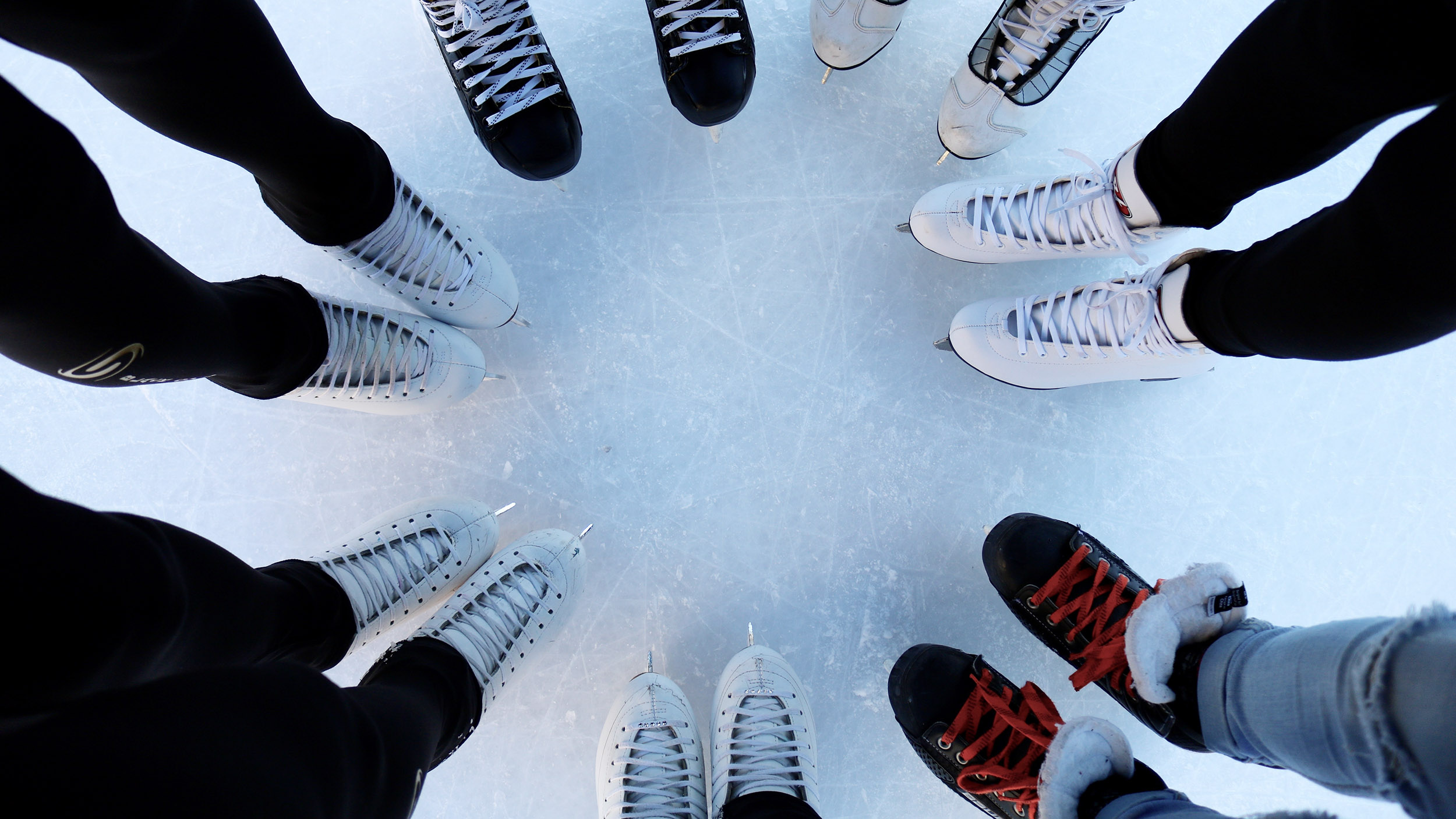 group ice skating