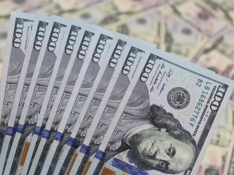 $100 bills fanned out