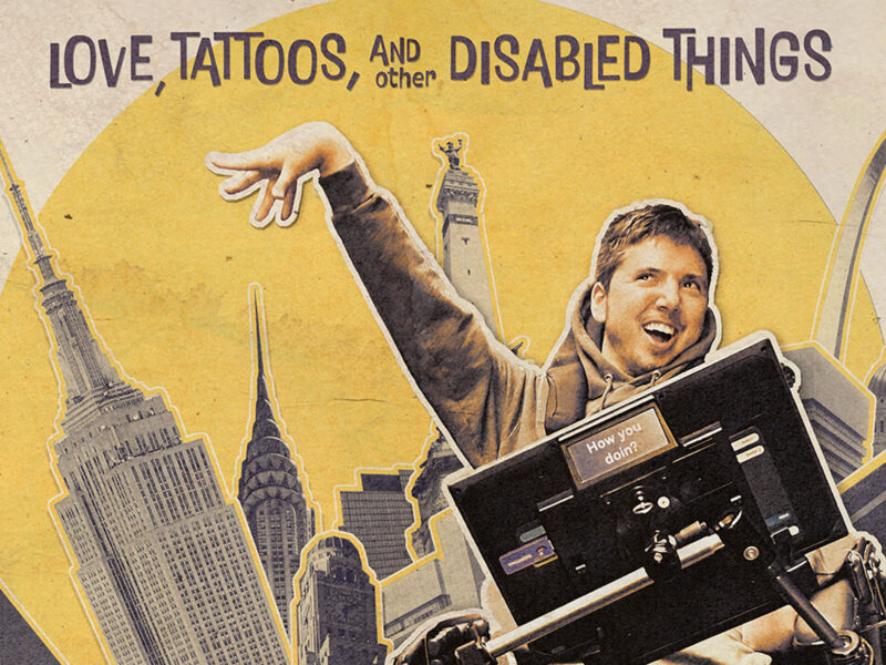 person with the saying above them: "love, tattoos, and other disabled things"