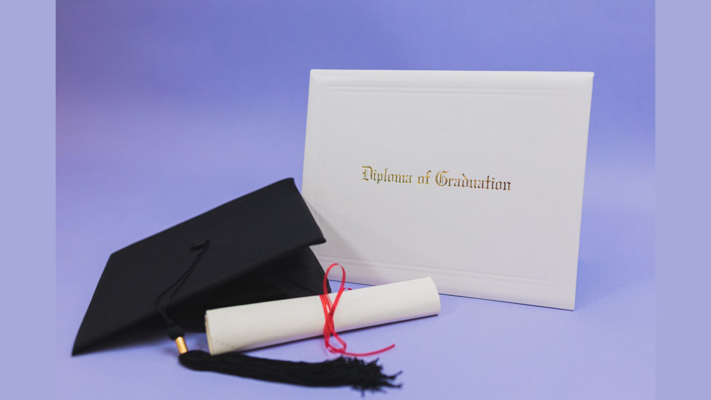 grad cap and diploma