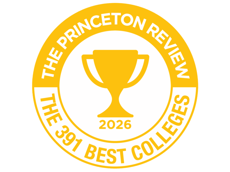 Princeton Review Top 391 Colleges 2026 Badge