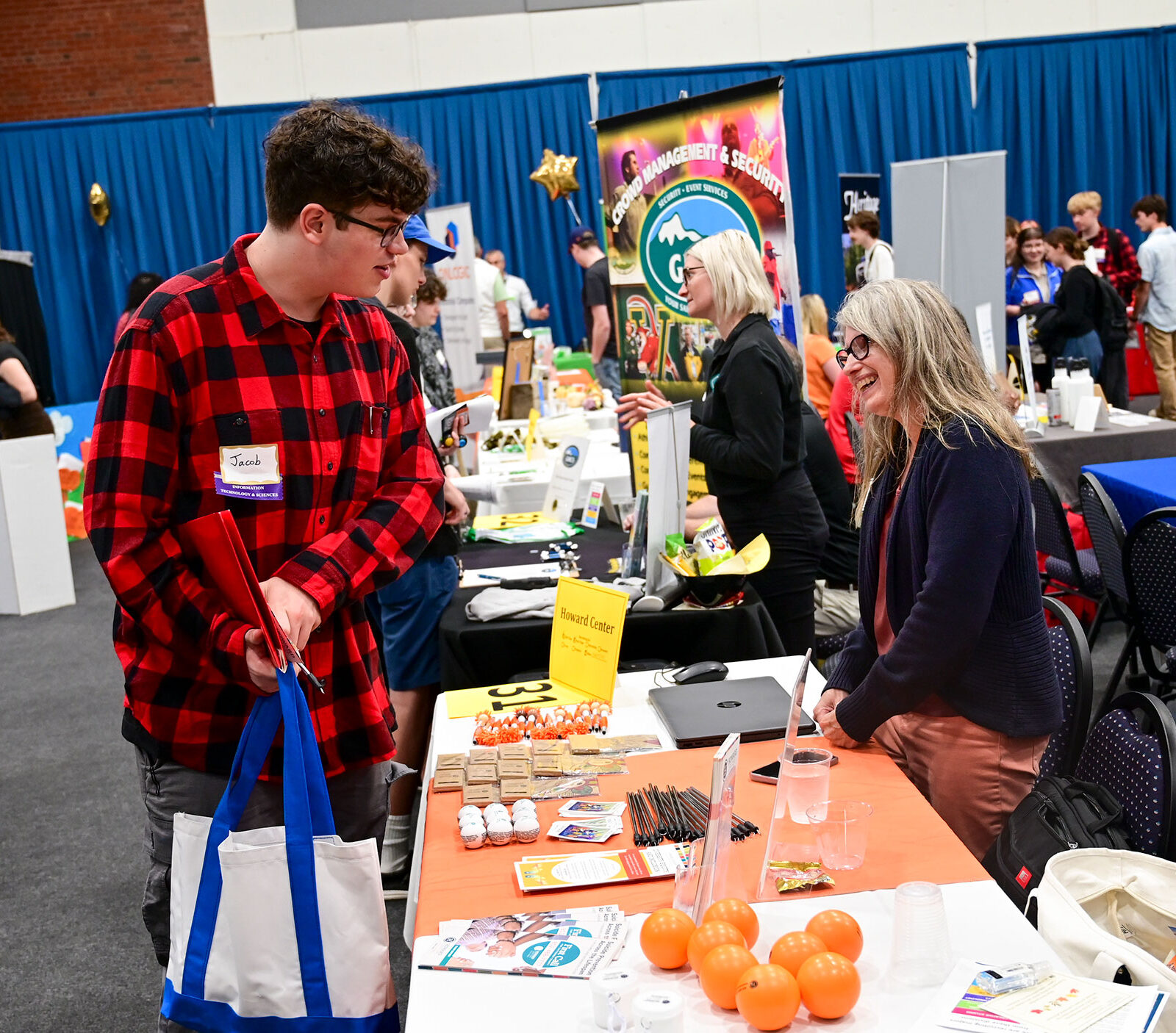 Champlain meets employer at college career fair