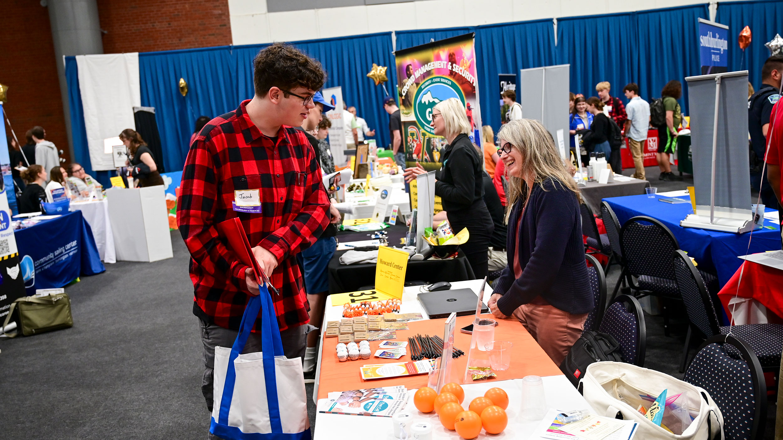 Champlain meets employer at college career fair