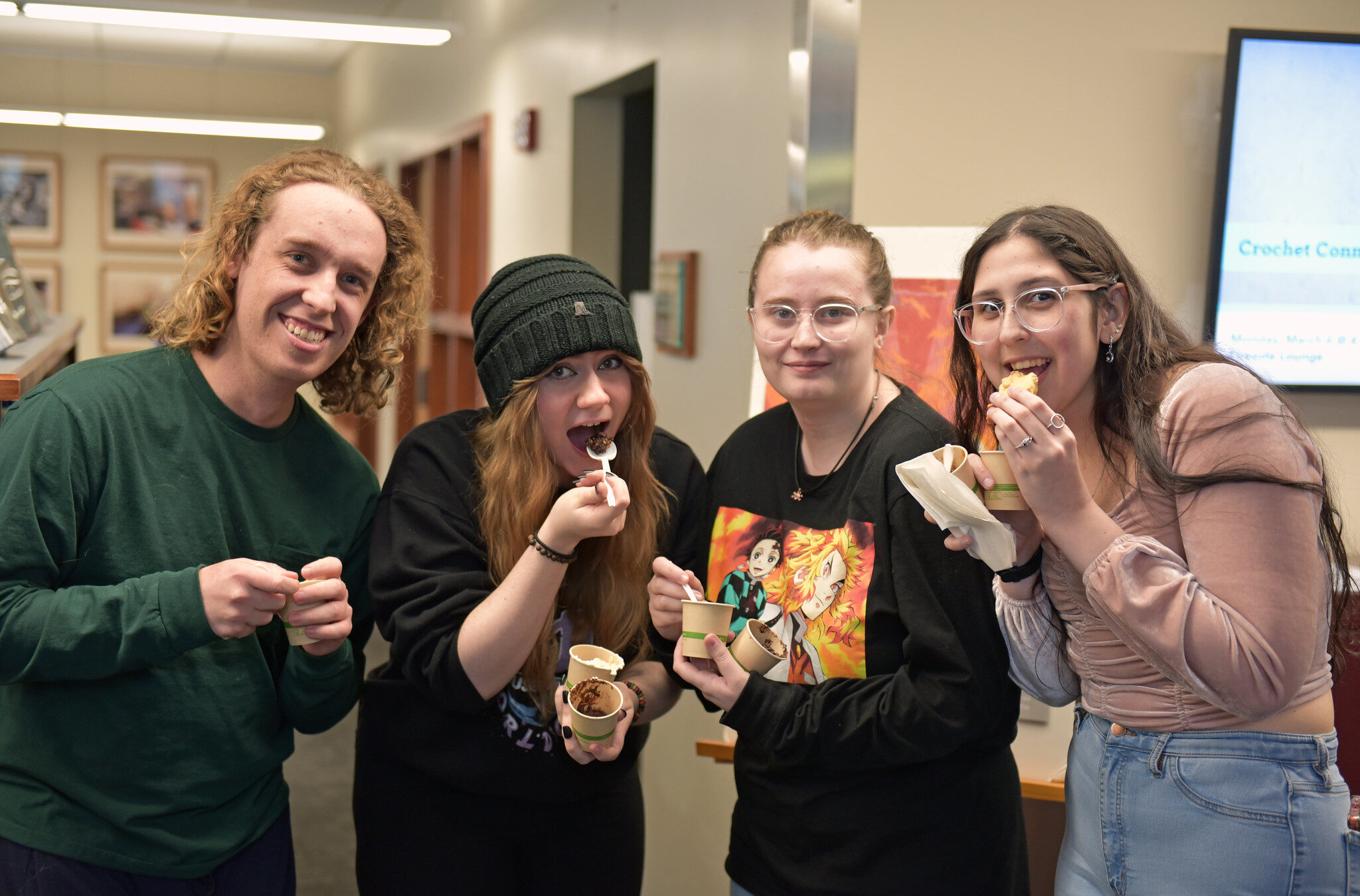 Four students posing for a photo