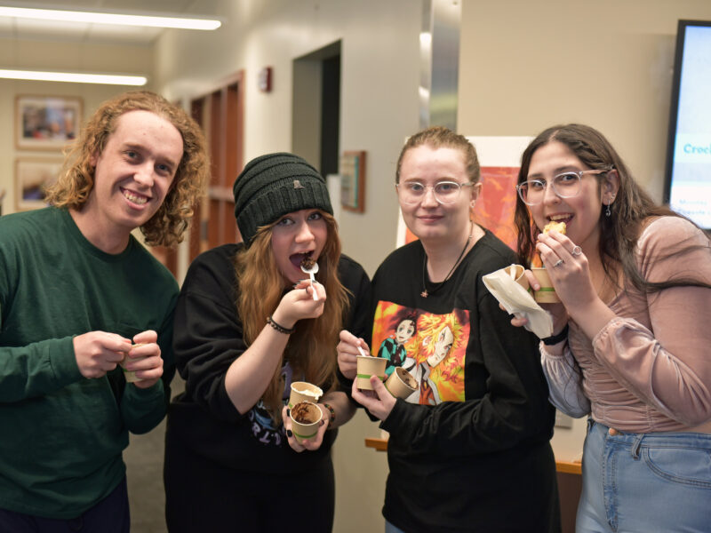 Four students posing for a photo