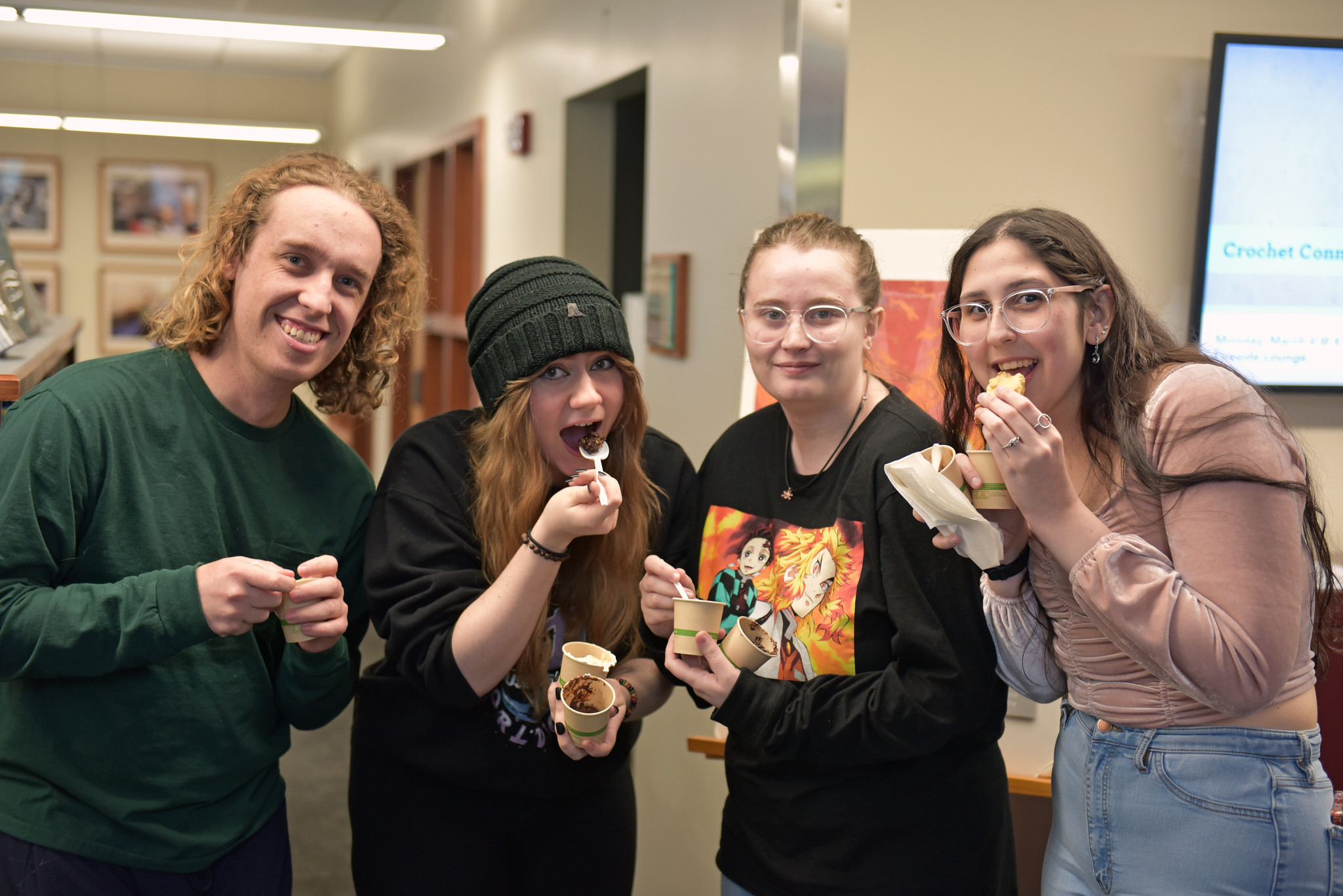 Four students posing for a photo