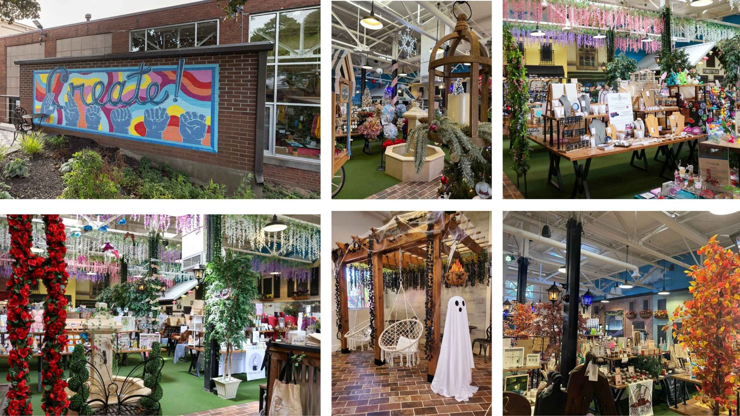 Product showcases inside The Bristol Bazaar