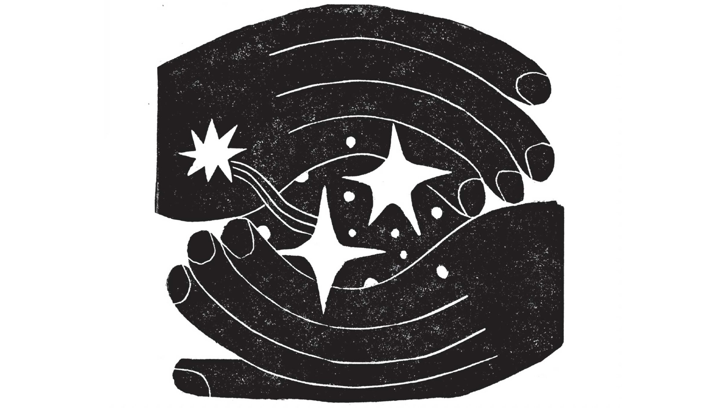 hands holding stars, illustrated by nathaniel russel