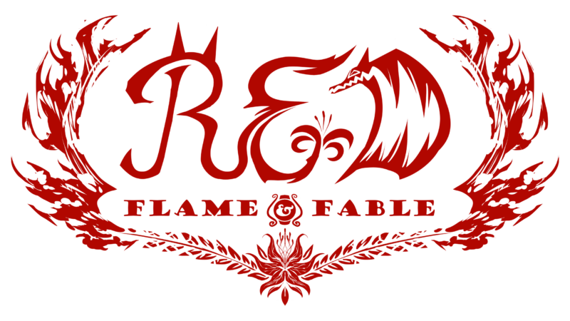 Red: Fame & Fable logo