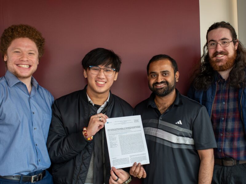 MASS research article students with Professor Vikas Gowda