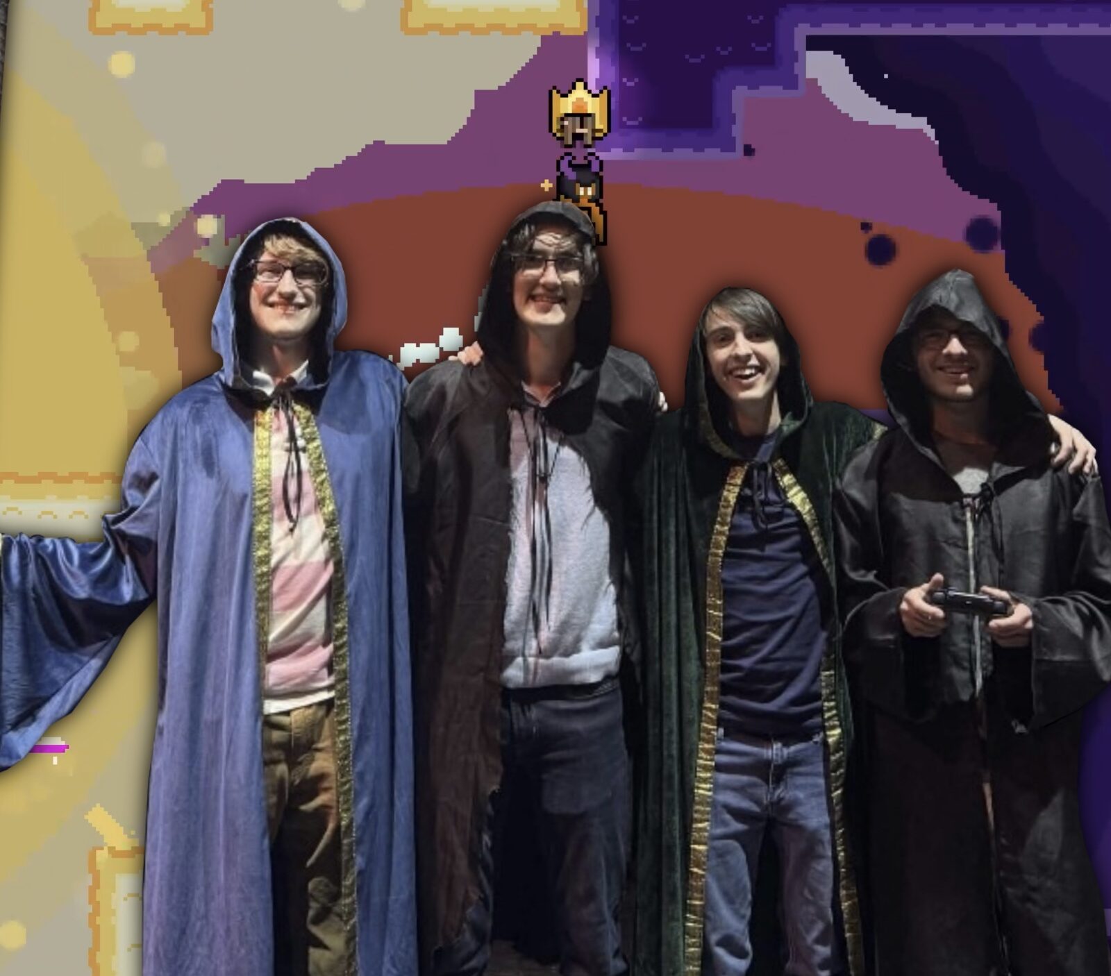 Mage Developers/Game Design Students Maxwell Totten '27, Benjamin Adams '28, Harry Tomasco '28, and Alex Weiswasser '28