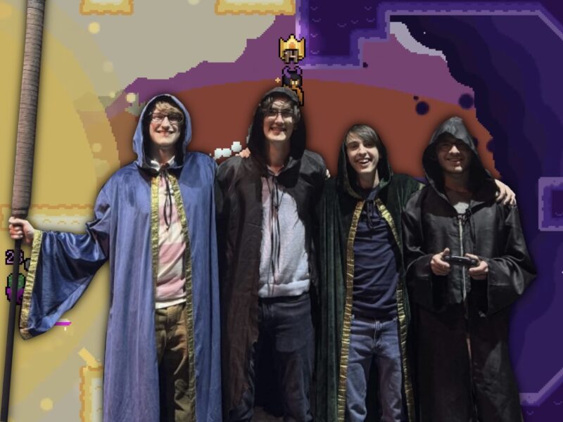 Mage Developers/Game Design Students Maxwell Totten '27, Benjamin Adams '28, Harry Tomasco '28, and Alex Weiswasser '28