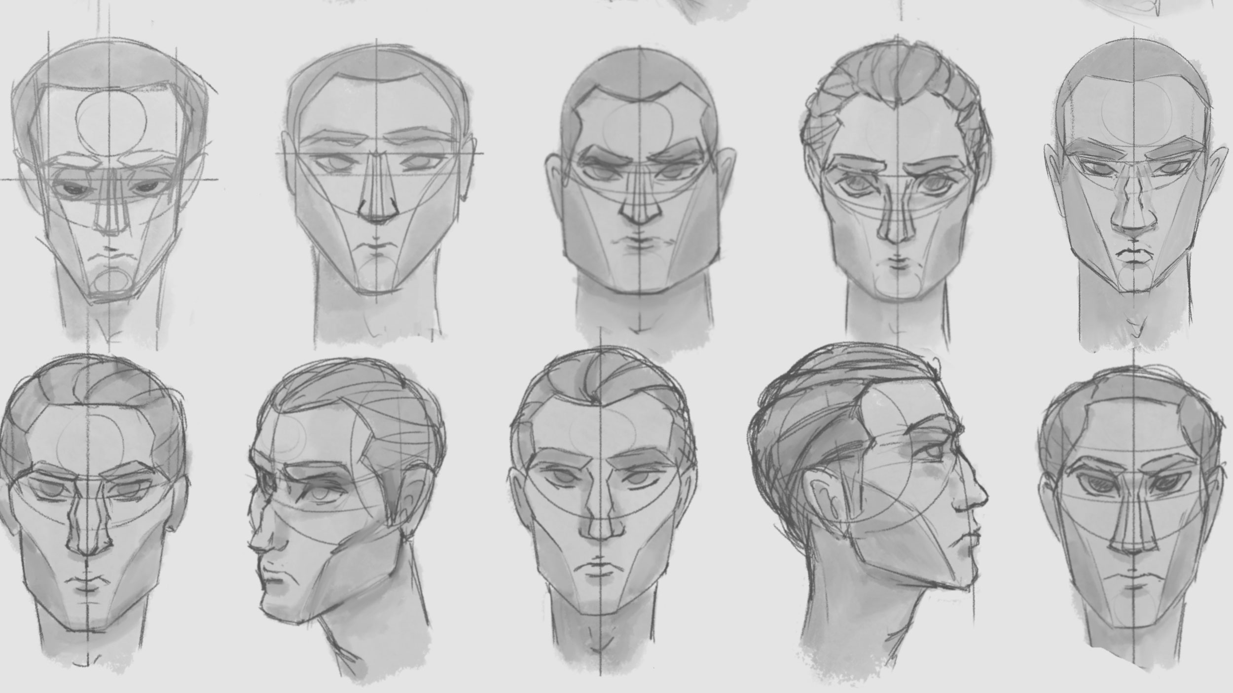 Sketches of concept character art by an Animation student.