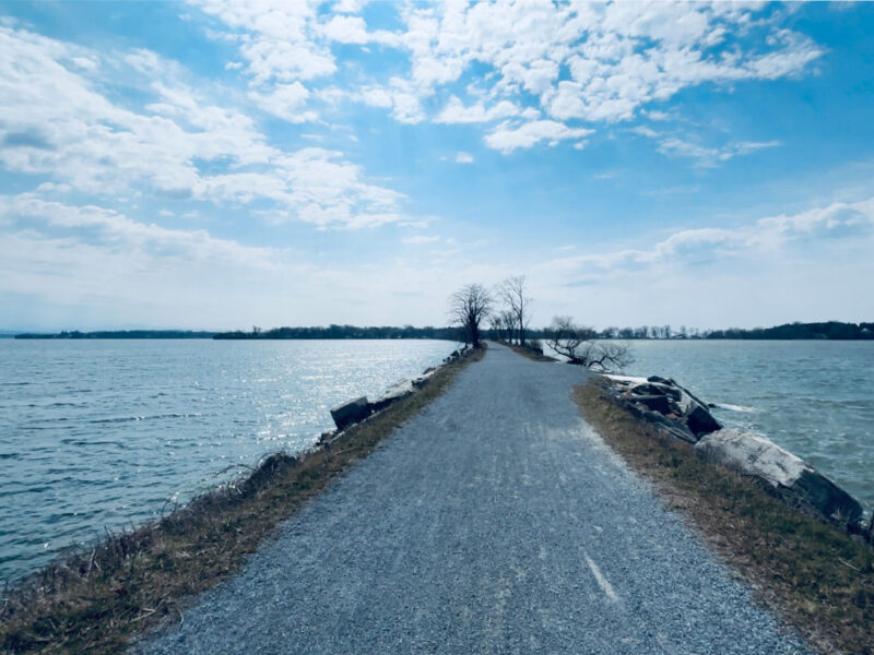 A cloudy photo of the colchester causeway