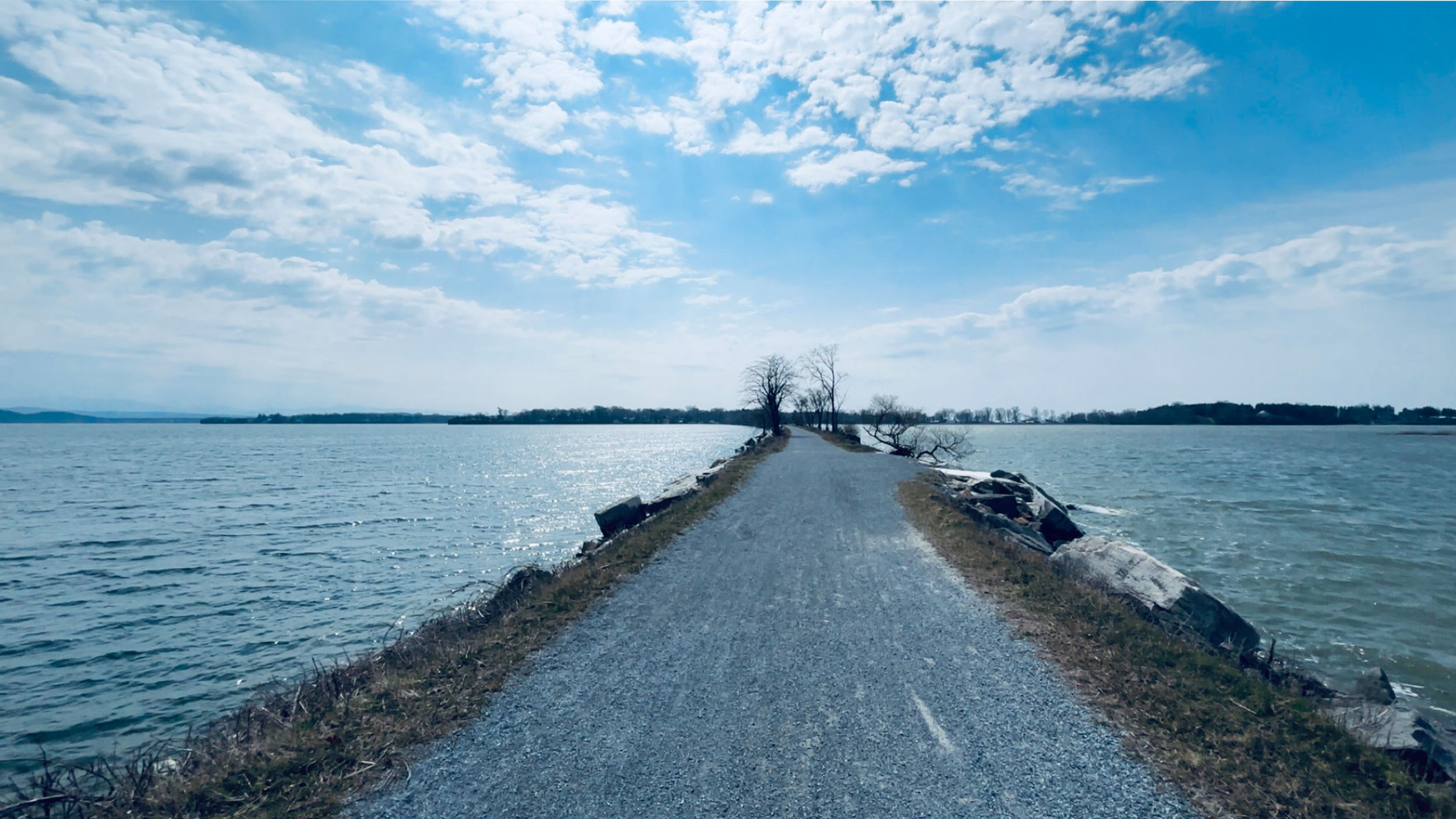 A cloudy photo of the colchester causeway