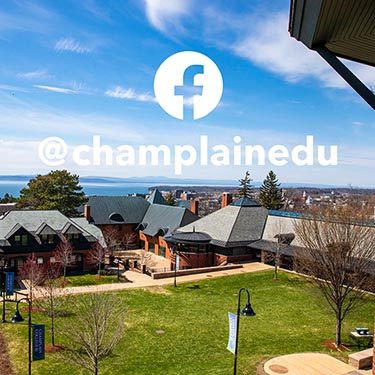 Connect with Champlain on Facebook @champlainedu